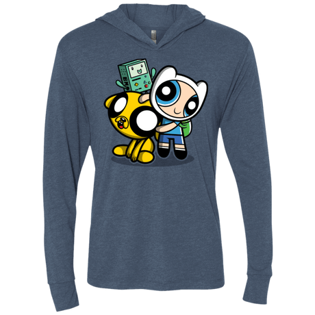 T-Shirts Indigo / X-Small Adventure Puff Buds Triblend Long Sleeve Hoodie Tee