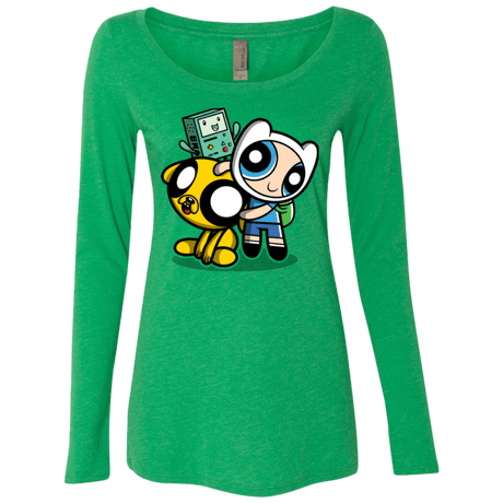 T-Shirts Envy / Small Adventure Puff Buds Women's Triblend Long Sleeve Shirt