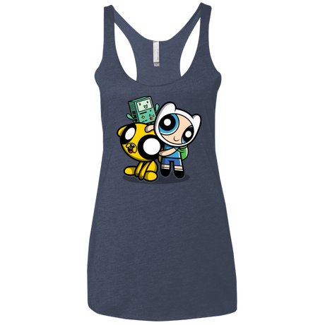 T-Shirts Vintage Navy / X-Small Adventure Puff Buds Women's Triblend Racerback Tank