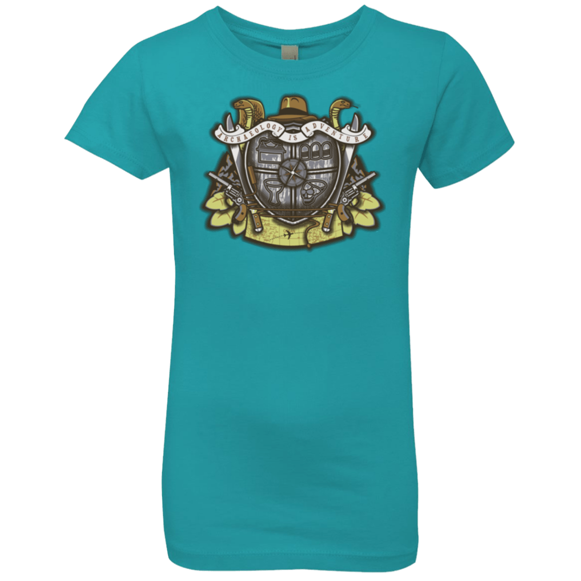 T-Shirts Tahiti Blue / YXS Adventurer's Crest Girls Premium T-Shirt