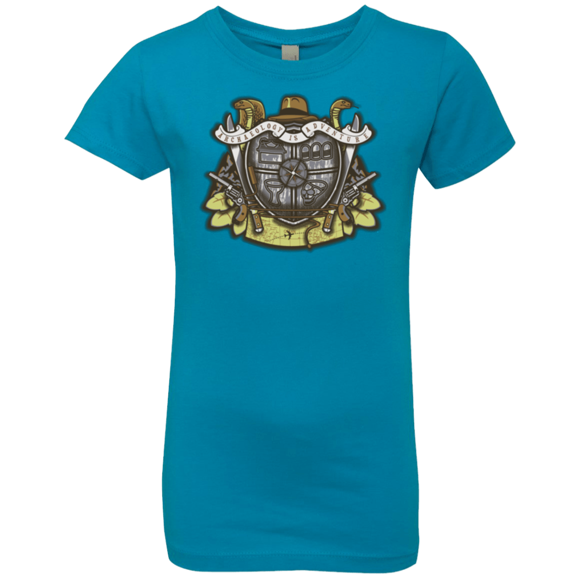 T-Shirts Turquoise / YXS Adventurer's Crest Girls Premium T-Shirt