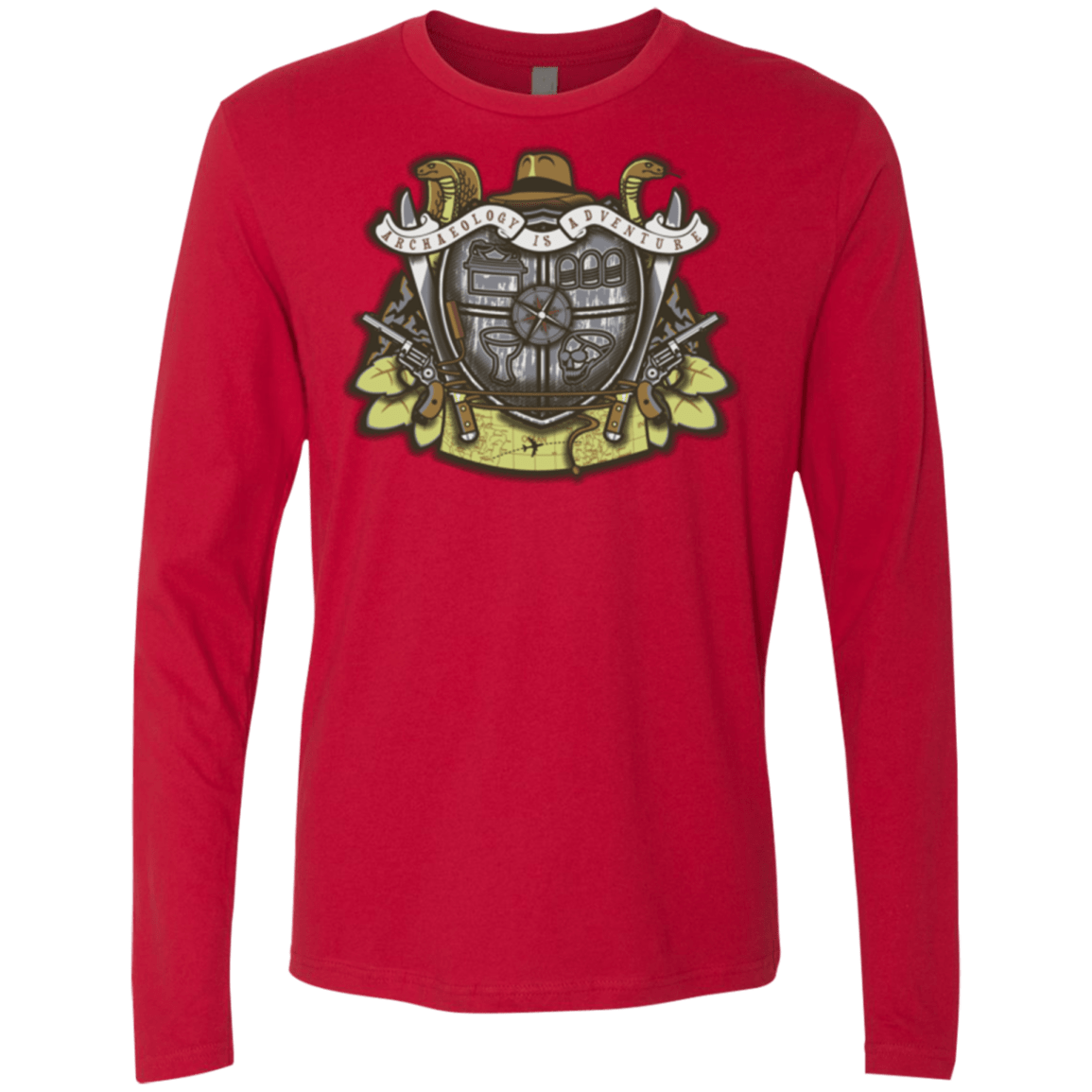 T-Shirts Red / Small Adventurer's Crest Men's Premium Long Sleeve