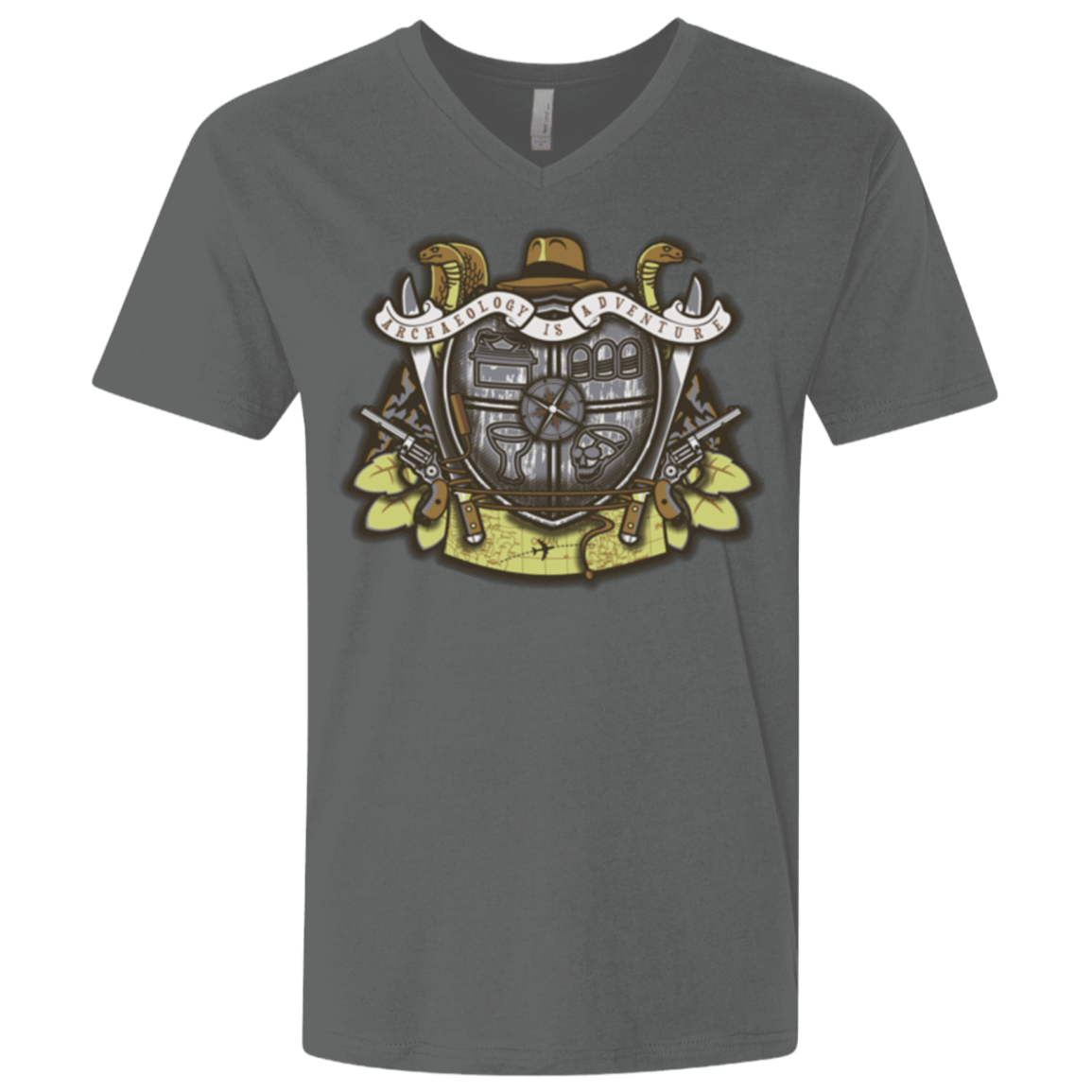 T-Shirts Heavy Metal / X-Small Adventurer's Crest Men's Premium V-Neck