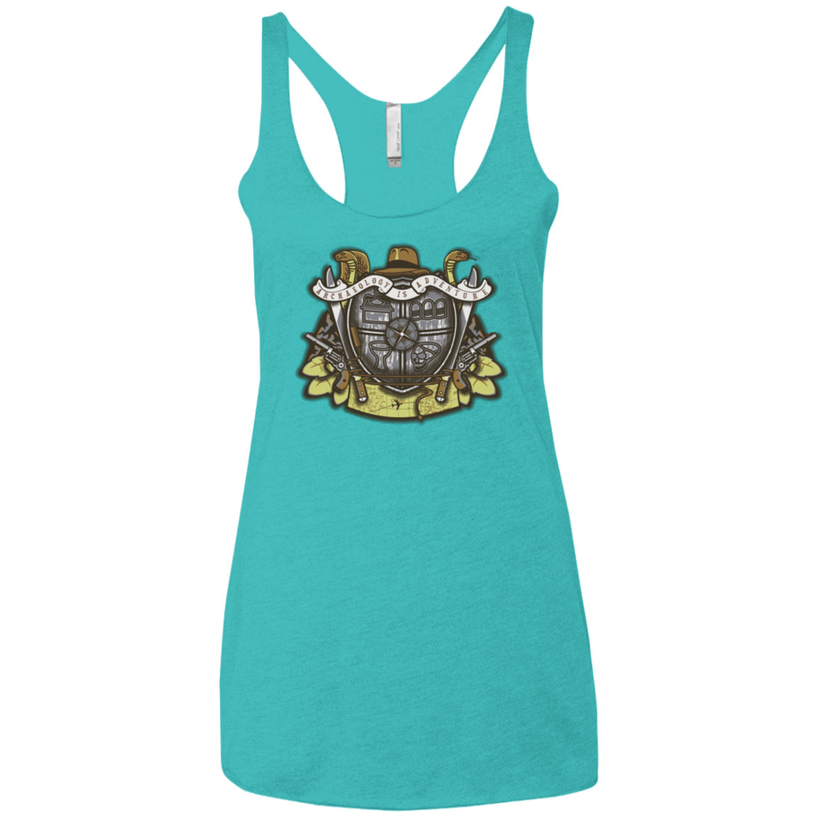 T-Shirts Tahiti Blue / X-Small Adventurer's Crest Women's Triblend Racerback Tank