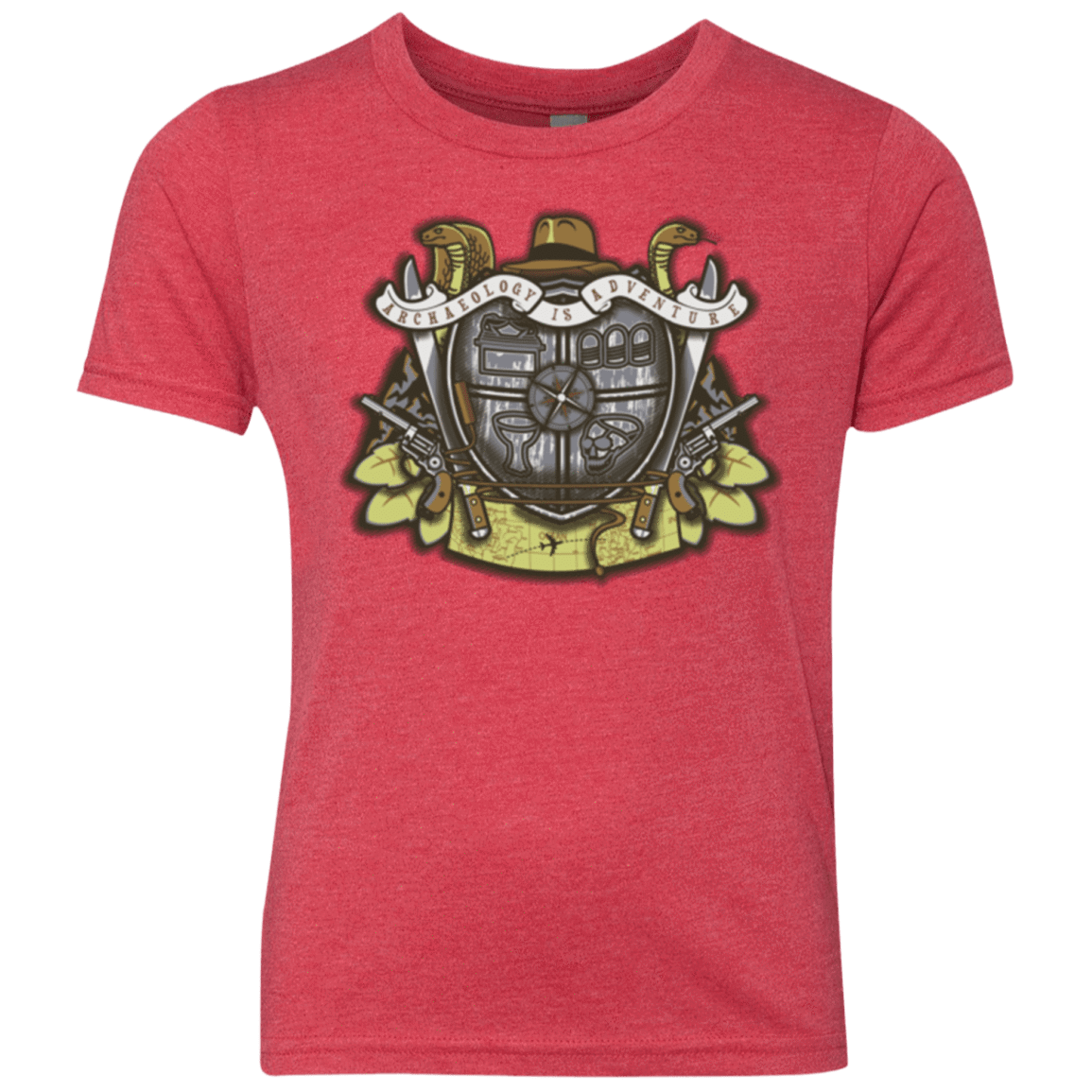T-Shirts Vintage Red / YXS Adventurer's Crest Youth Triblend T-Shirt