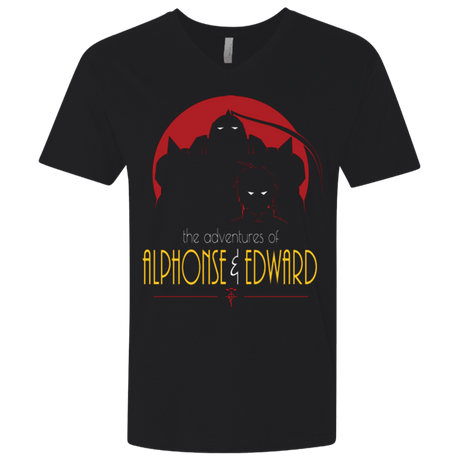 T-Shirts Black / X-Small Adventures of Alphonse & Edward Men's Premium V-Neck