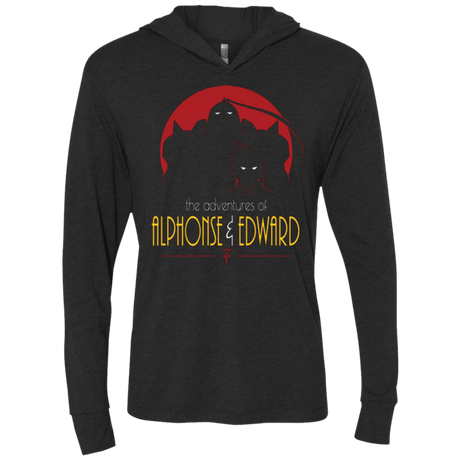 T-Shirts Vintage Black / X-Small Adventures of Alphonse & Edward Triblend Long Sleeve Hoodie Tee