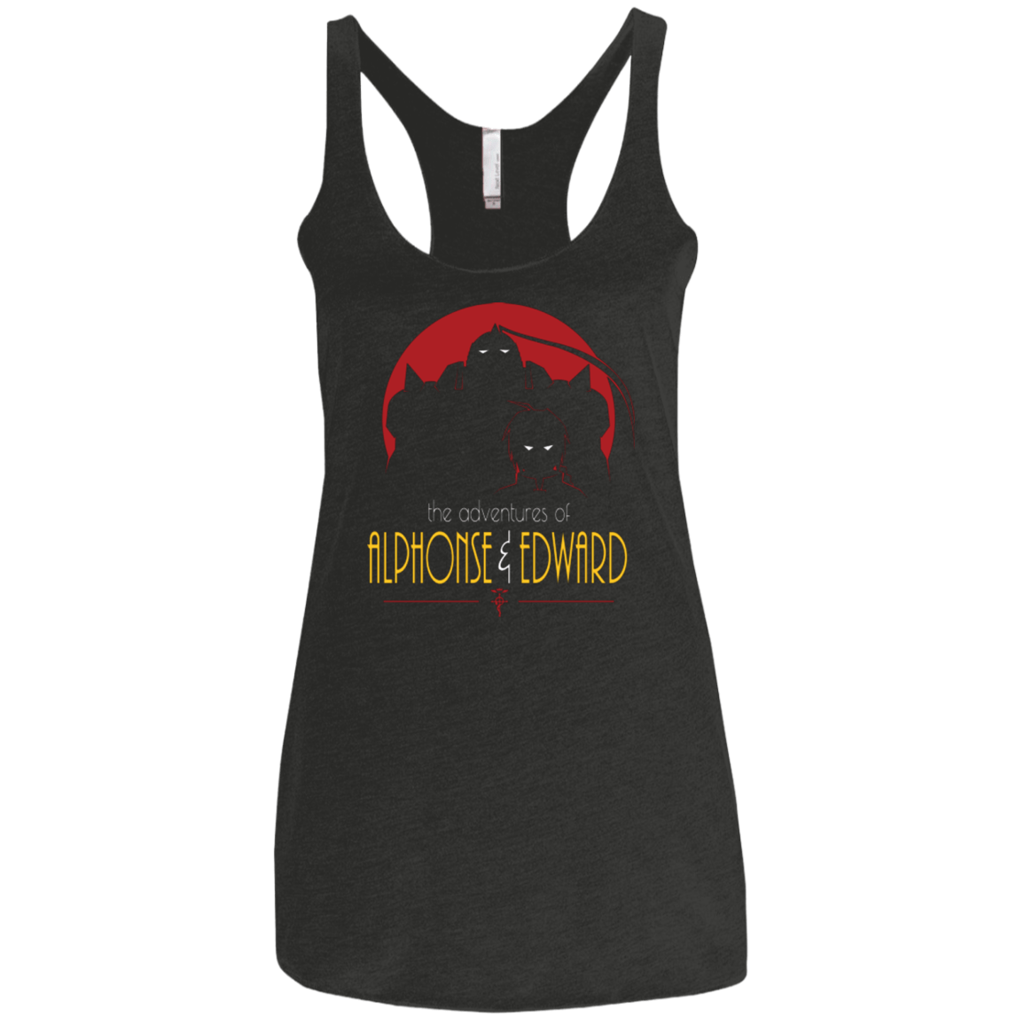 T-Shirts Vintage Black / X-Small Adventures of Alphonse & Edward Women's Triblend Racerback Tank