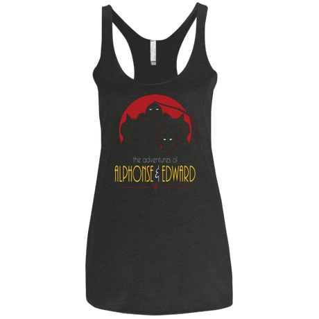 T-Shirts Vintage Black / X-Small Adventures of Alphonse & Edward Women's Triblend Racerback Tank