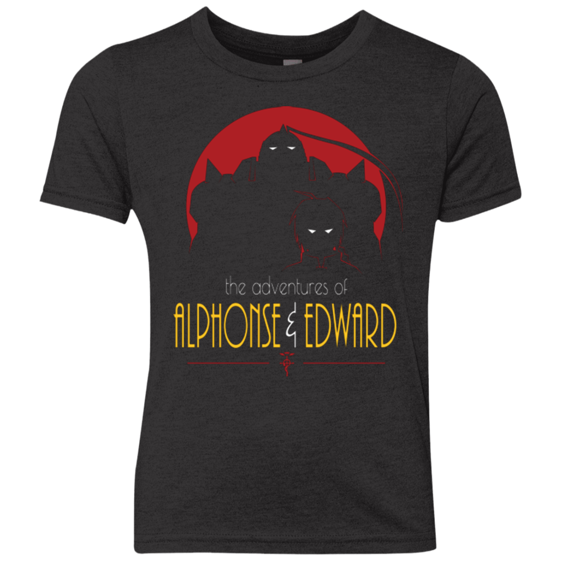 T-Shirts Vintage Black / YXS Adventures of Alphonse & Edward Youth Triblend T-Shirt