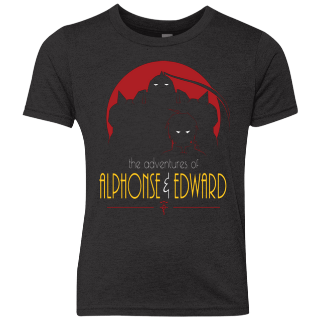 T-Shirts Vintage Black / YXS Adventures of Alphonse & Edward Youth Triblend T-Shirt