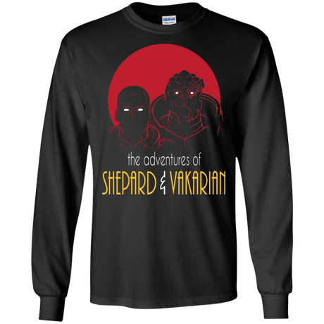 T-Shirts Black / S Adventures of Broshep & Vakarian Men's Long Sleeve T-Shirt