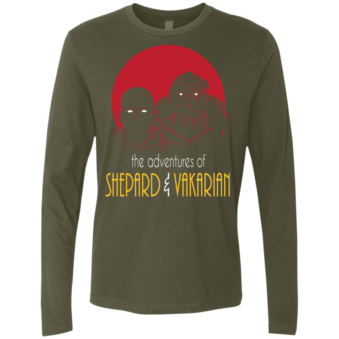 T-Shirts Military Green / S Adventures of Broshep & Vakarian Men's Premium Long Sleeve