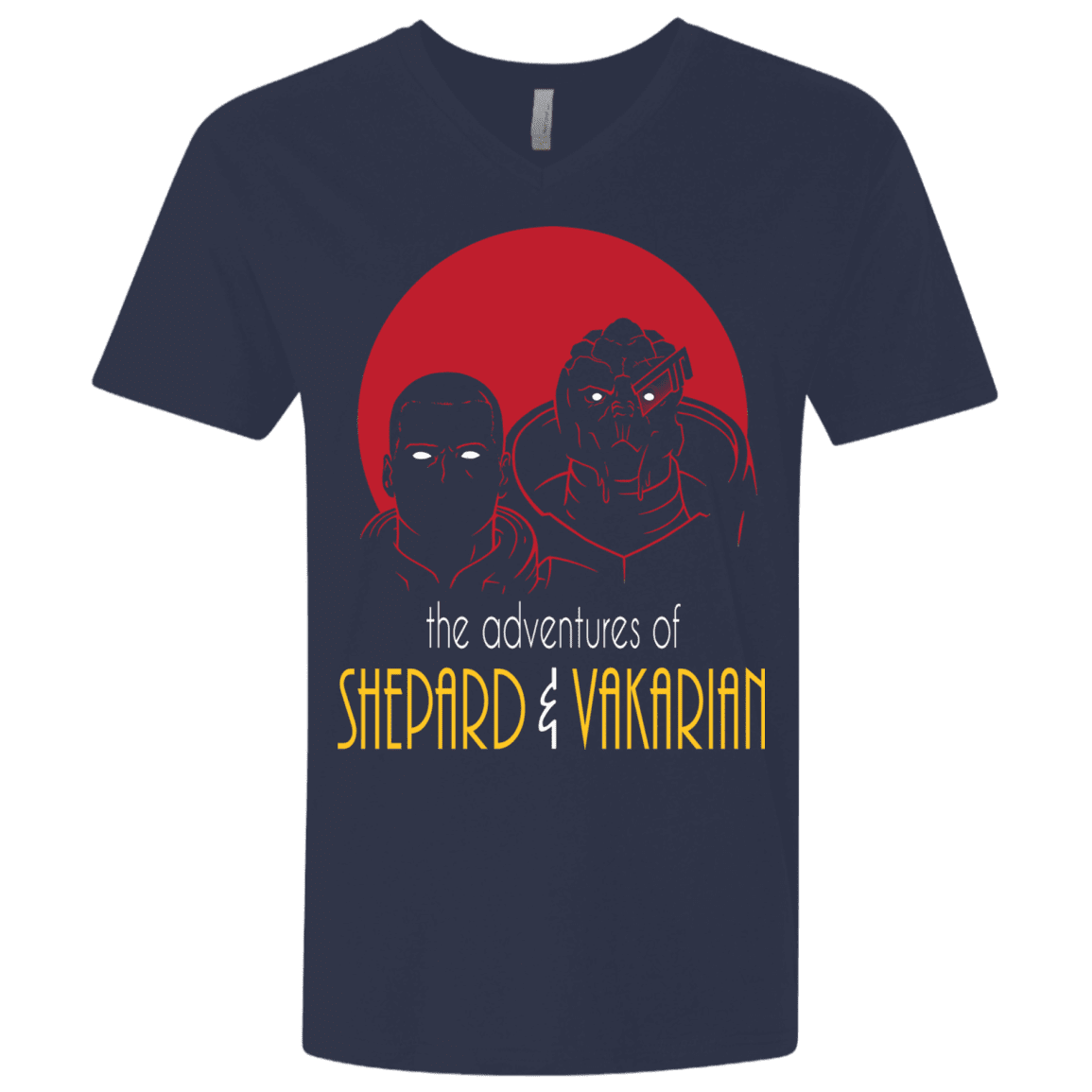 T-Shirts Midnight Navy / X-Small Adventures of Broshep & Vakarian Men's Premium V-Neck