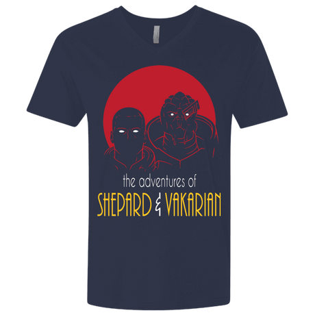 T-Shirts Midnight Navy / X-Small Adventures of Broshep & Vakarian Men's Premium V-Neck