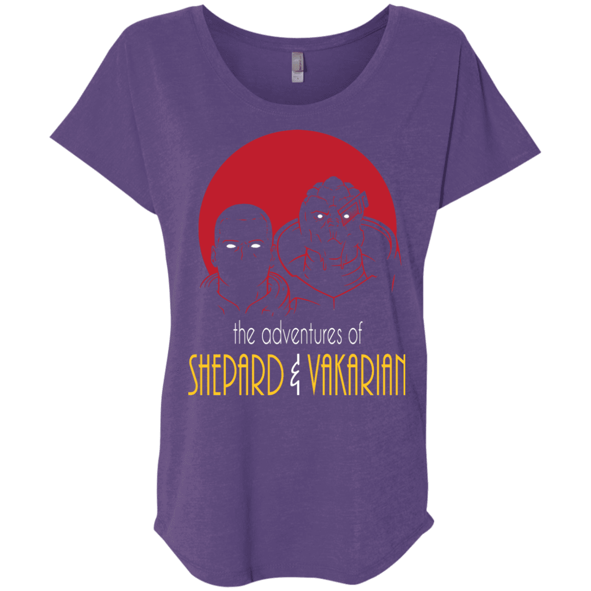 T-Shirts Purple Rush / X-Small Adventures of Broshep & Vakarian Triblend Dolman Sleeve