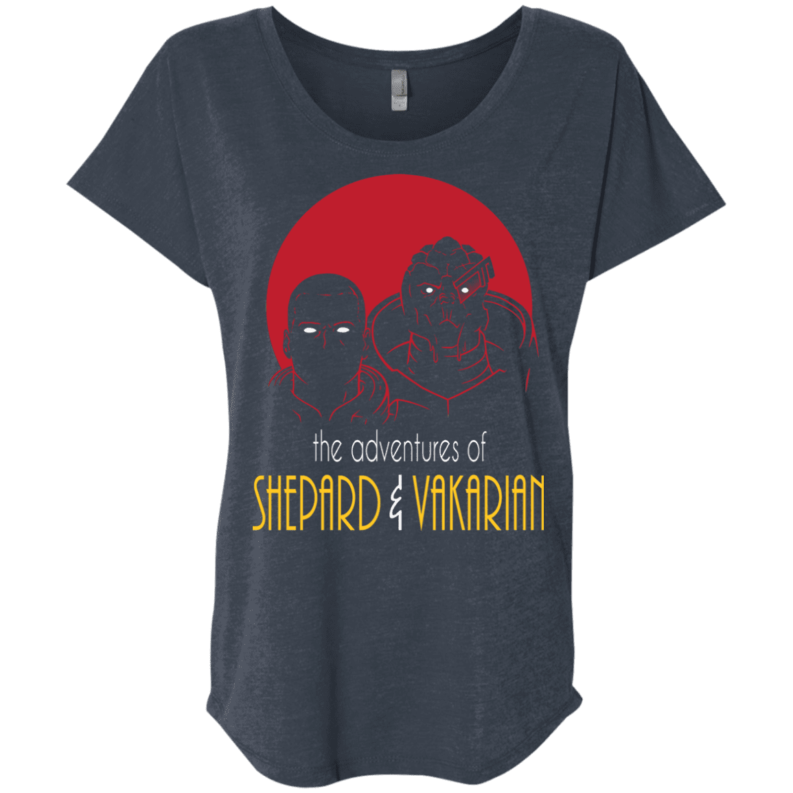 T-Shirts Vintage Navy / X-Small Adventures of Broshep & Vakarian Triblend Dolman Sleeve