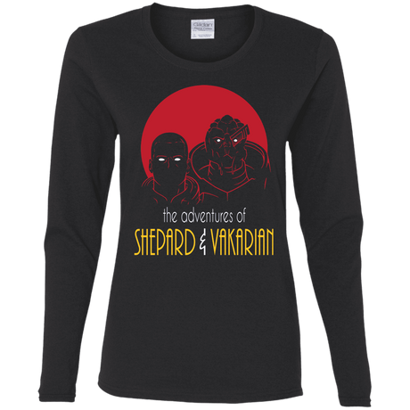 T-Shirts Black / S Adventures of Broshep & Vakarian Women's Long Sleeve T-Shirt