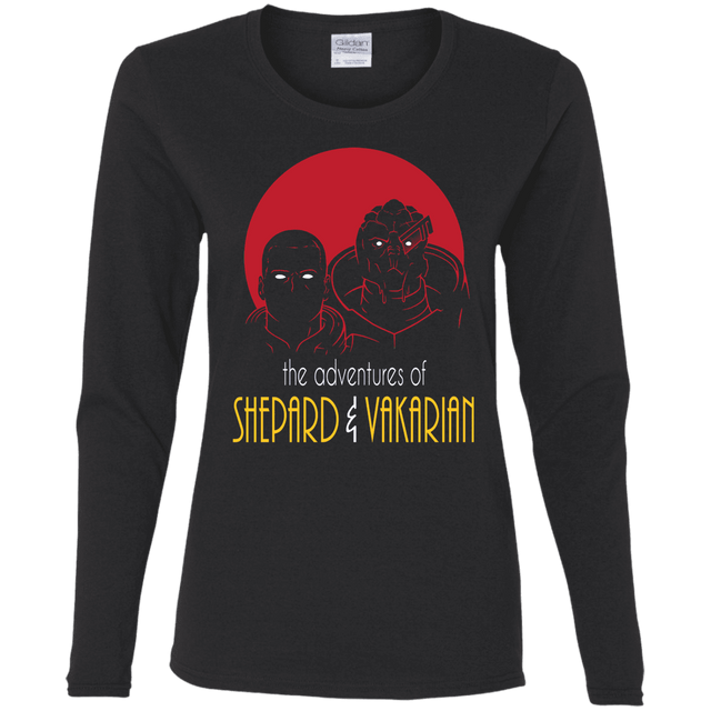 T-Shirts Black / S Adventures of Broshep & Vakarian Women's Long Sleeve T-Shirt