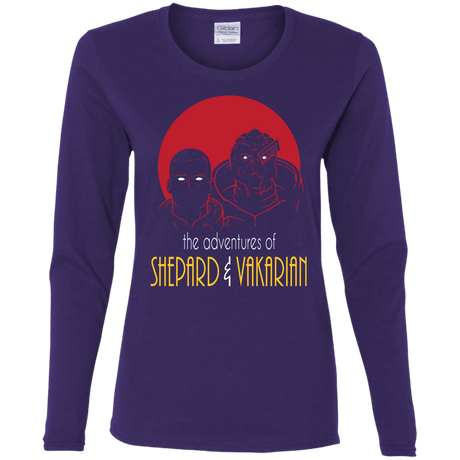 T-Shirts Purple / S Adventures of Broshep & Vakarian Women's Long Sleeve T-Shirt