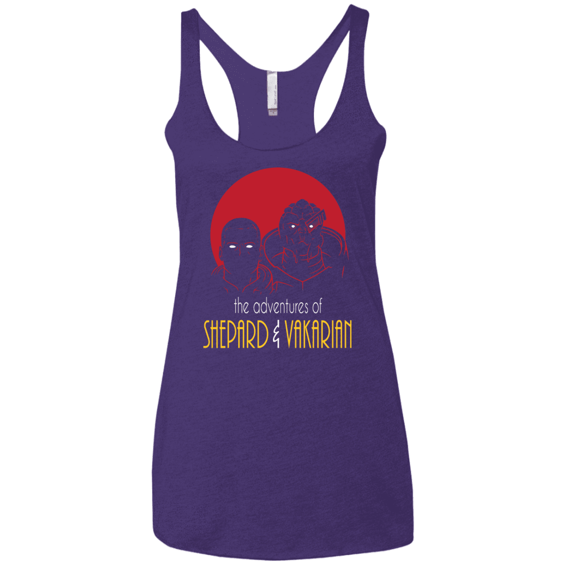 T-Shirts Purple Rush / X-Small Adventures of Broshep & Vakarian Women's Triblend Racerback Tank