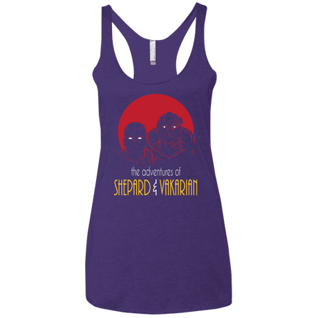 T-Shirts Purple Rush / X-Small Adventures of Broshep & Vakarian Women's Triblend Racerback Tank