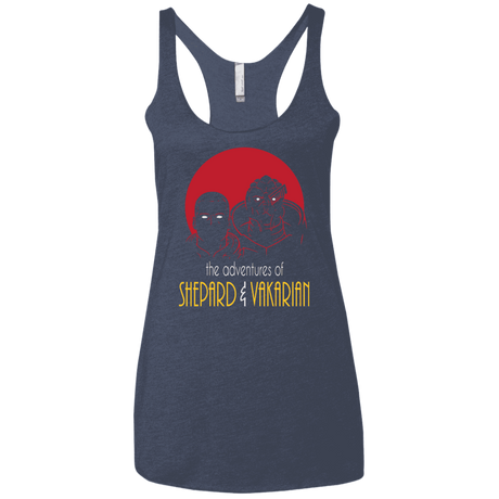 T-Shirts Vintage Navy / X-Small Adventures of Broshep & Vakarian Women's Triblend Racerback Tank