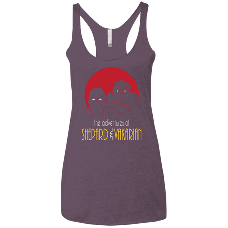 T-Shirts Vintage Purple / X-Small Adventures of Broshep & Vakarian Women's Triblend Racerback Tank