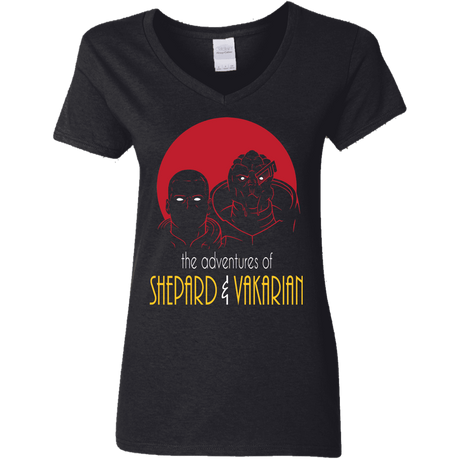 T-Shirts Black / S Adventures of Broshep & Vakarian Women's V-Neck T-Shirt