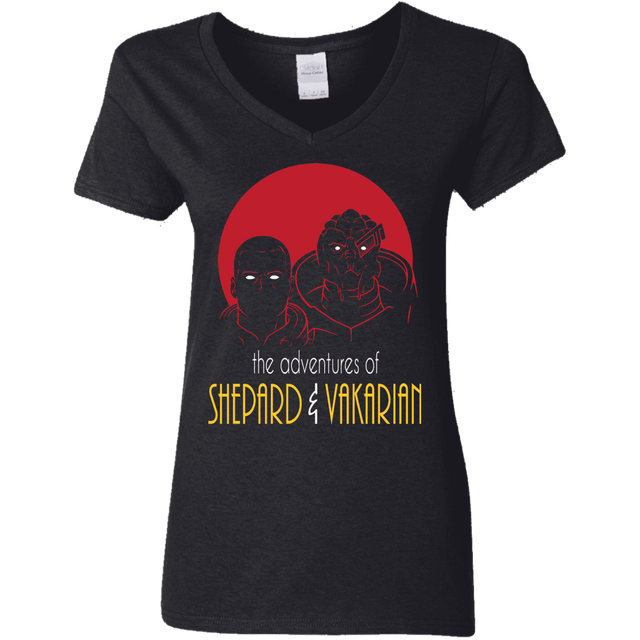 T-Shirts Black / S Adventures of Broshep & Vakarian Women's V-Neck T-Shirt