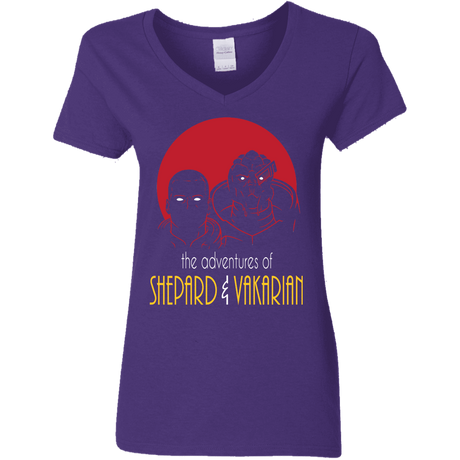 T-Shirts Purple / S Adventures of Broshep & Vakarian Women's V-Neck T-Shirt