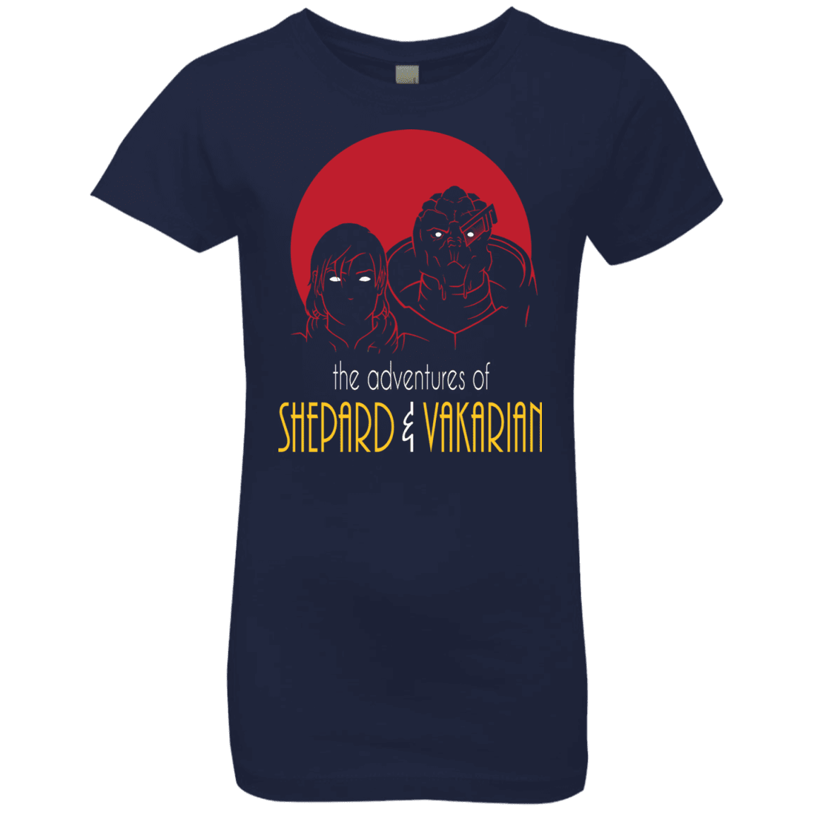 T-Shirts Midnight Navy / YXS Adventures of Femshep & Vakarian Girls Premium T-Shirt