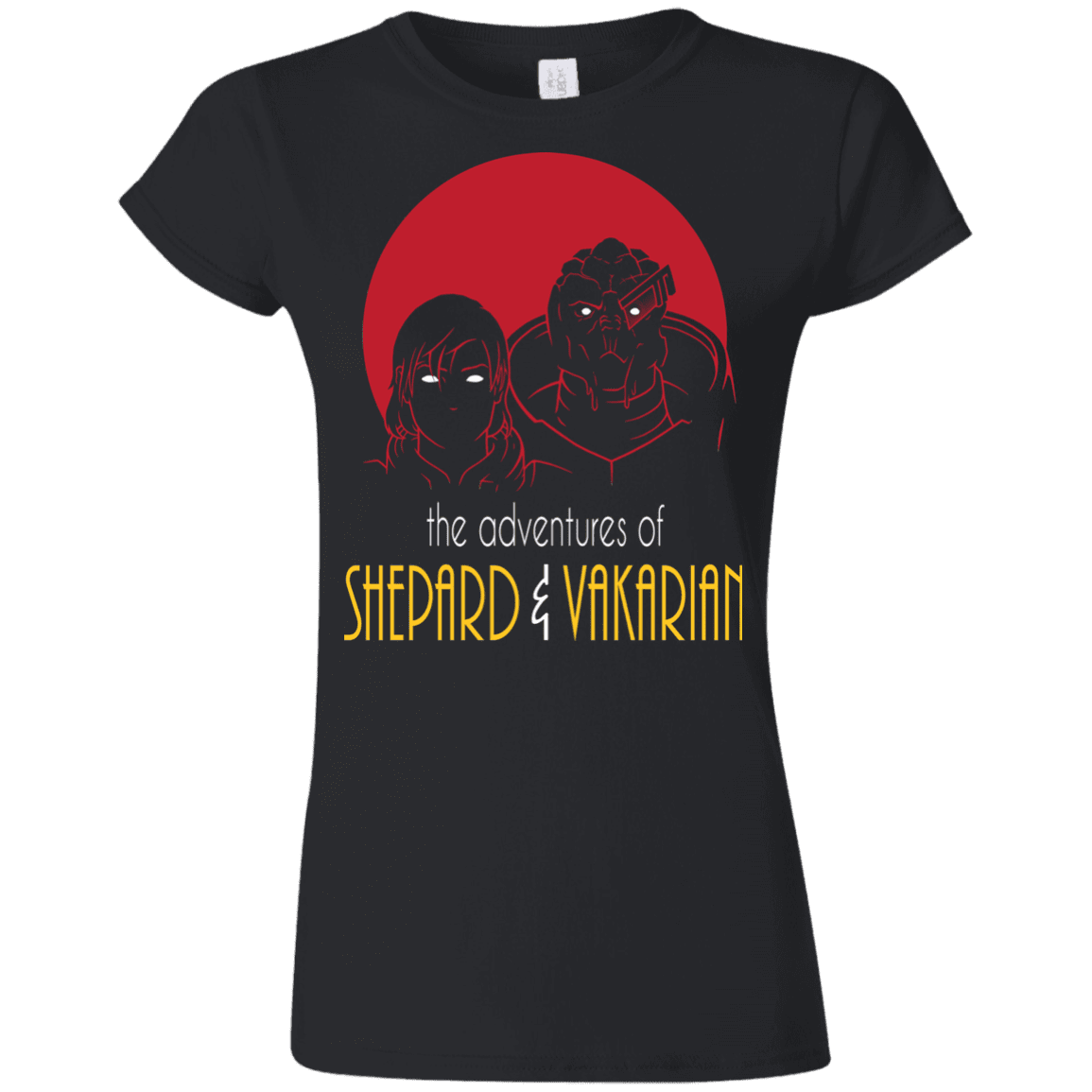 T-Shirts Black / S Adventures of Femshep & Vakarian Junior Slimmer-Fit T-Shirt