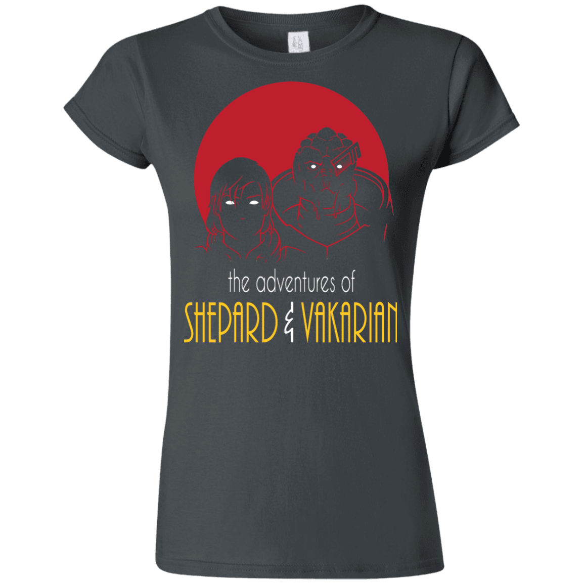 T-Shirts Charcoal / S Adventures of Femshep & Vakarian Junior Slimmer-Fit T-Shirt