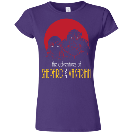 T-Shirts Purple / S Adventures of Femshep & Vakarian Junior Slimmer-Fit T-Shirt