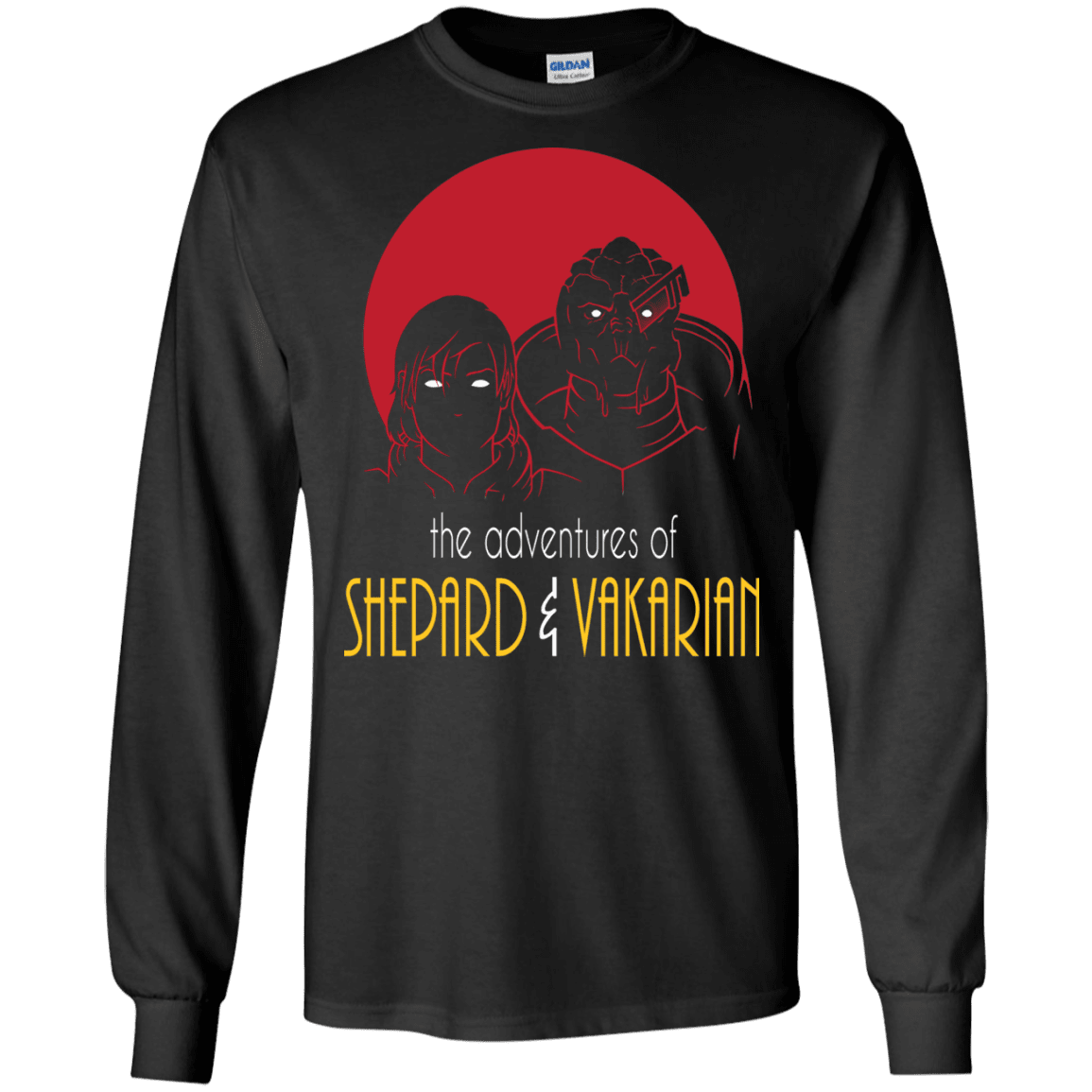 T-Shirts Black / S Adventures of Femshep & Vakarian Men's Long Sleeve T-Shirt