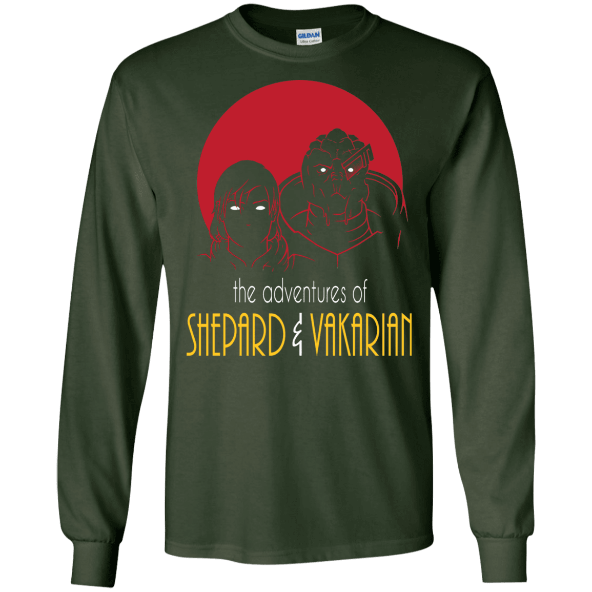 T-Shirts Forest Green / S Adventures of Femshep & Vakarian Men's Long Sleeve T-Shirt