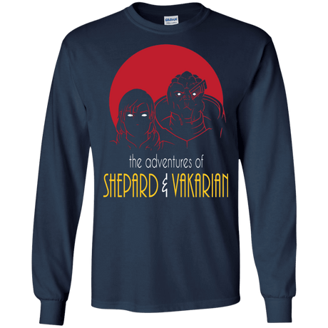 T-Shirts Navy / S Adventures of Femshep & Vakarian Men's Long Sleeve T-Shirt