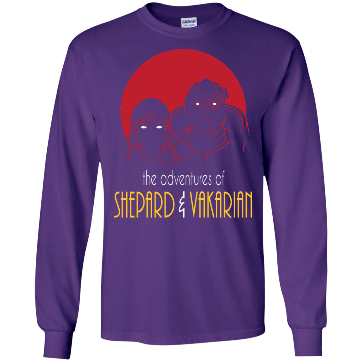 T-Shirts Purple / S Adventures of Femshep & Vakarian Men's Long Sleeve T-Shirt