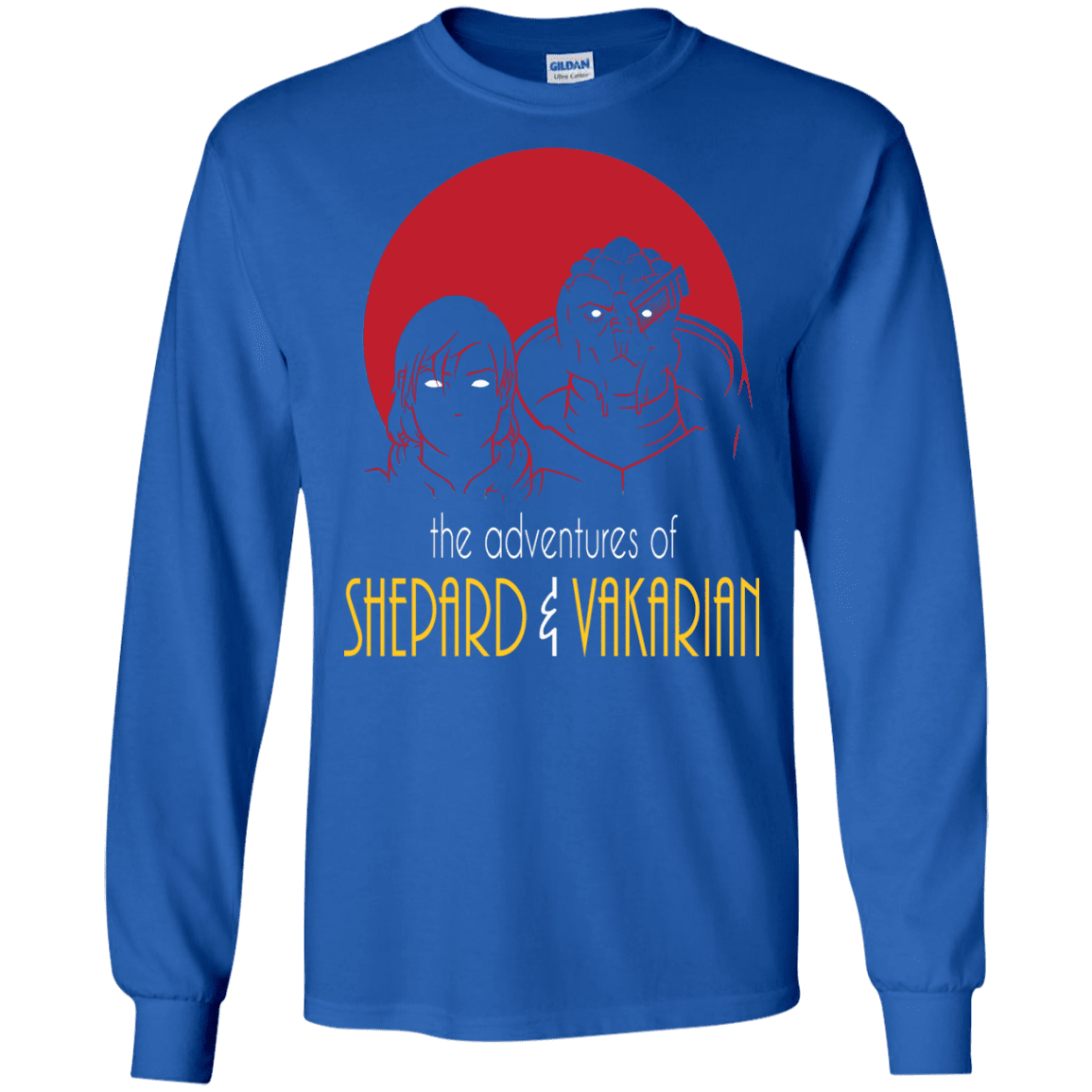 T-Shirts Royal / S Adventures of Femshep & Vakarian Men's Long Sleeve T-Shirt