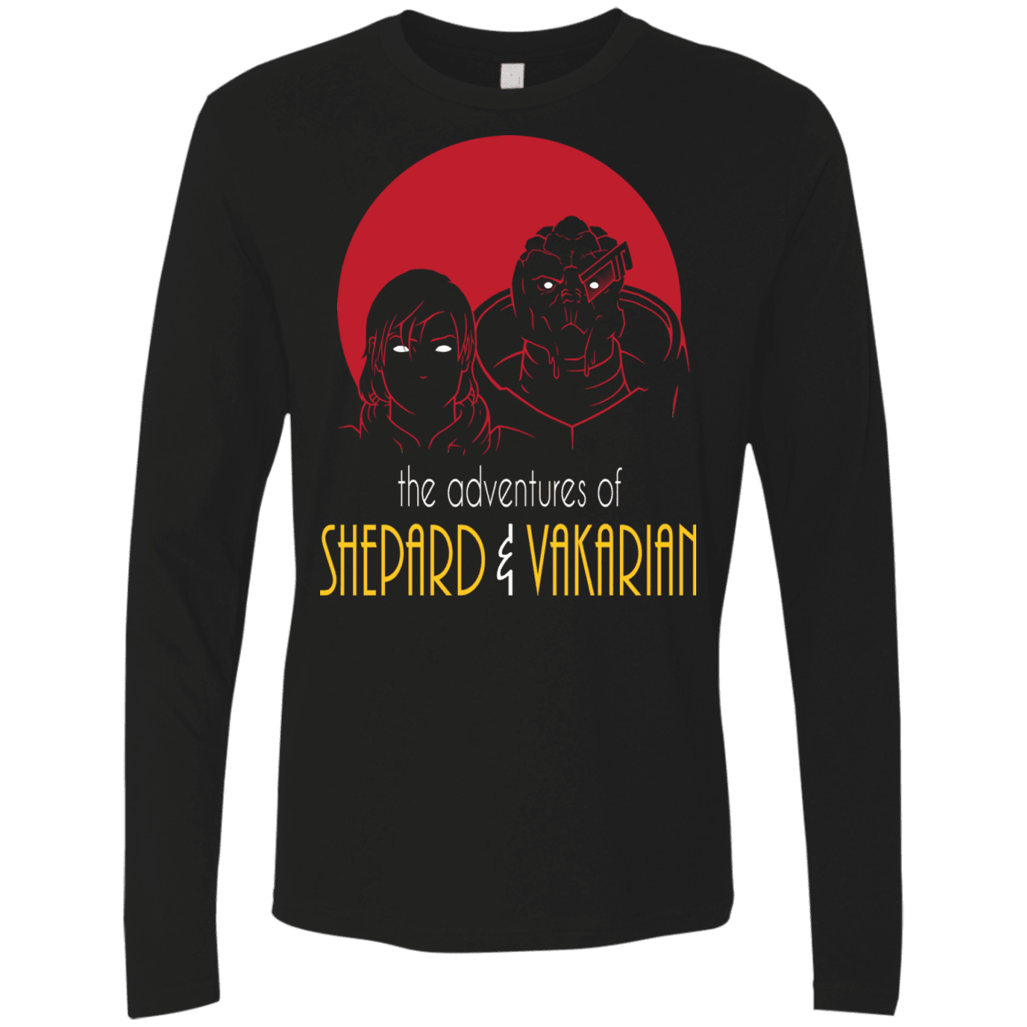 T-Shirts Black / S Adventures of Femshep & Vakarian Men's Premium Long Sleeve