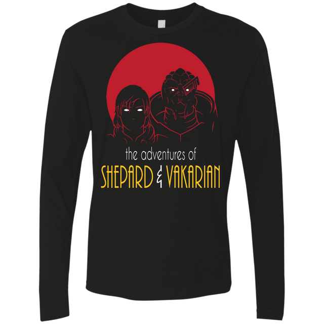 T-Shirts Black / S Adventures of Femshep & Vakarian Men's Premium Long Sleeve