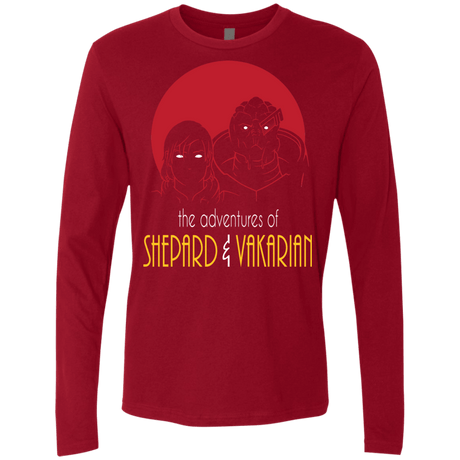 T-Shirts Cardinal / S Adventures of Femshep & Vakarian Men's Premium Long Sleeve