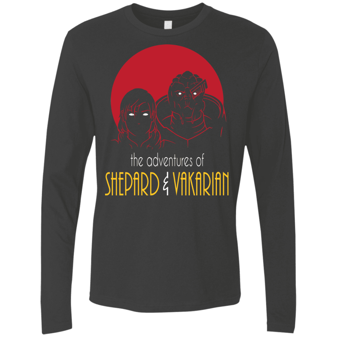 T-Shirts Heavy Metal / S Adventures of Femshep & Vakarian Men's Premium Long Sleeve