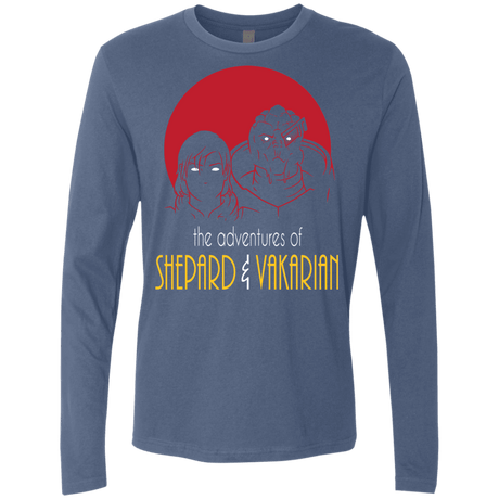 T-Shirts Indigo / S Adventures of Femshep & Vakarian Men's Premium Long Sleeve