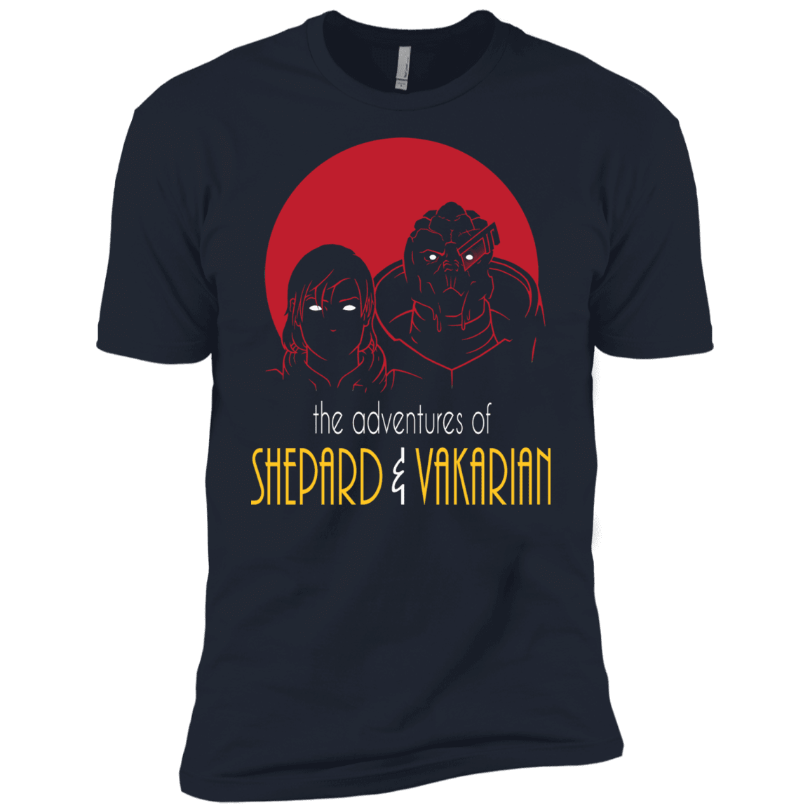 T-Shirts Midnight Navy / X-Small Adventures of Femshep & Vakarian Men's Premium T-Shirt