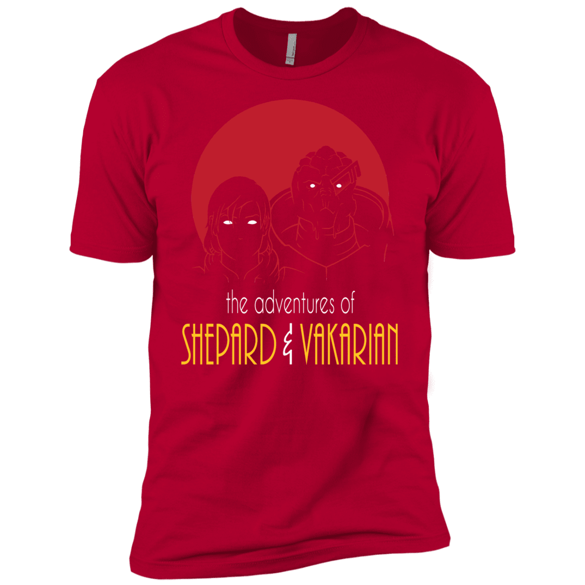 T-Shirts Red / X-Small Adventures of Femshep & Vakarian Men's Premium T-Shirt