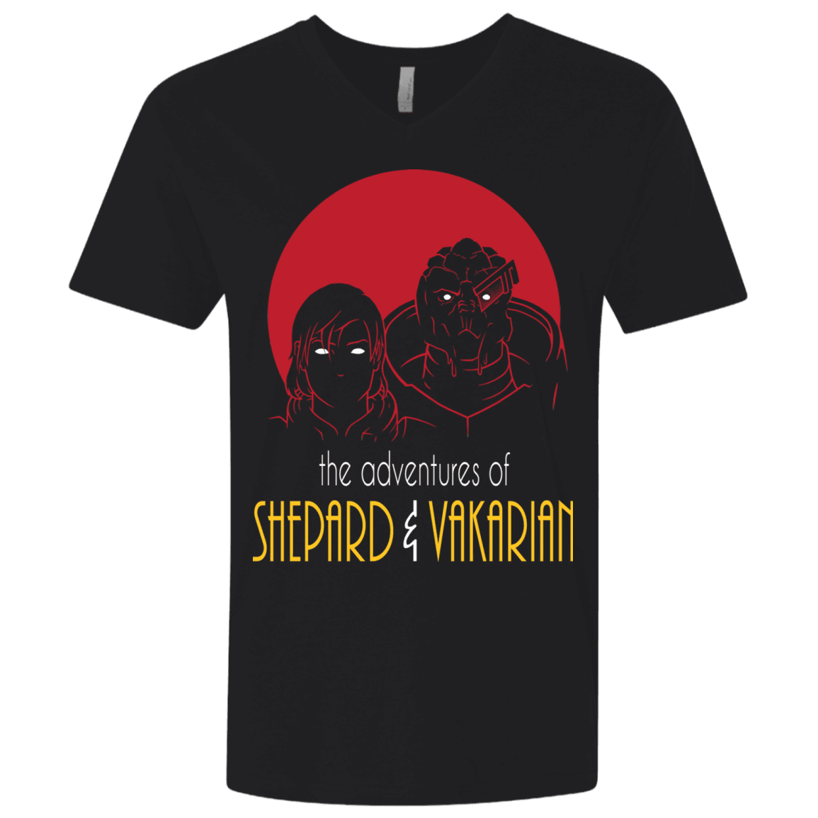 T-Shirts Black / X-Small Adventures of Femshep & Vakarian Men's Premium V-Neck