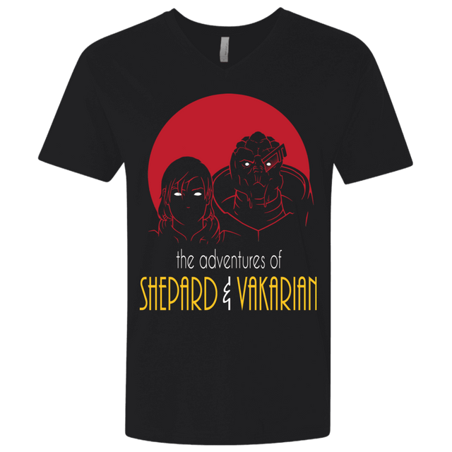 T-Shirts Black / X-Small Adventures of Femshep & Vakarian Men's Premium V-Neck