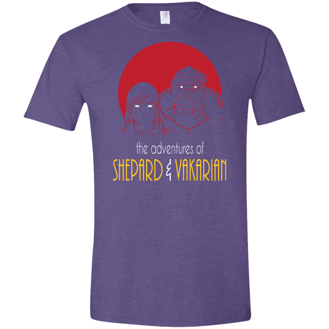 T-Shirts Heather Purple / S Adventures of Femshep & Vakarian Men's Semi-Fitted Softstyle